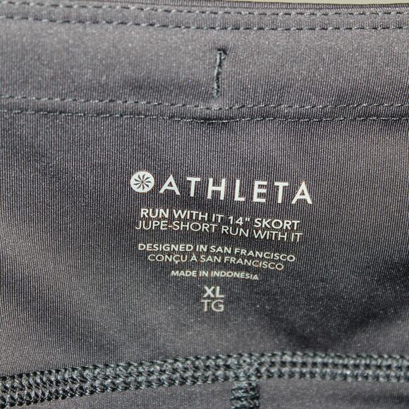 Athleta Run With It High Rise 14" Black Skort Size XL - Picture 8 of 8